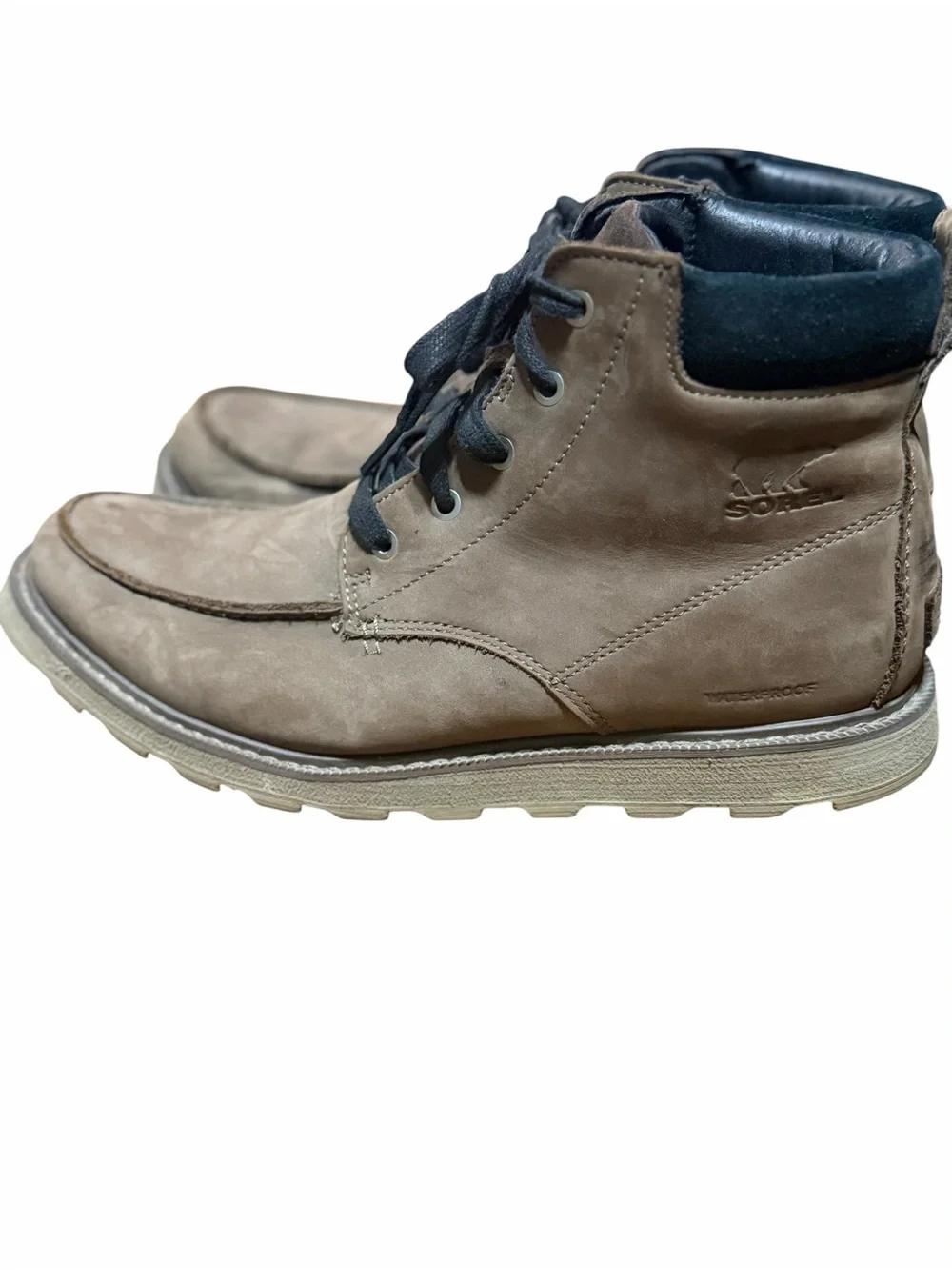 Sorel Madson Moc Toe Waterproof Leather Boots Men's 11 Brown NM2788-238